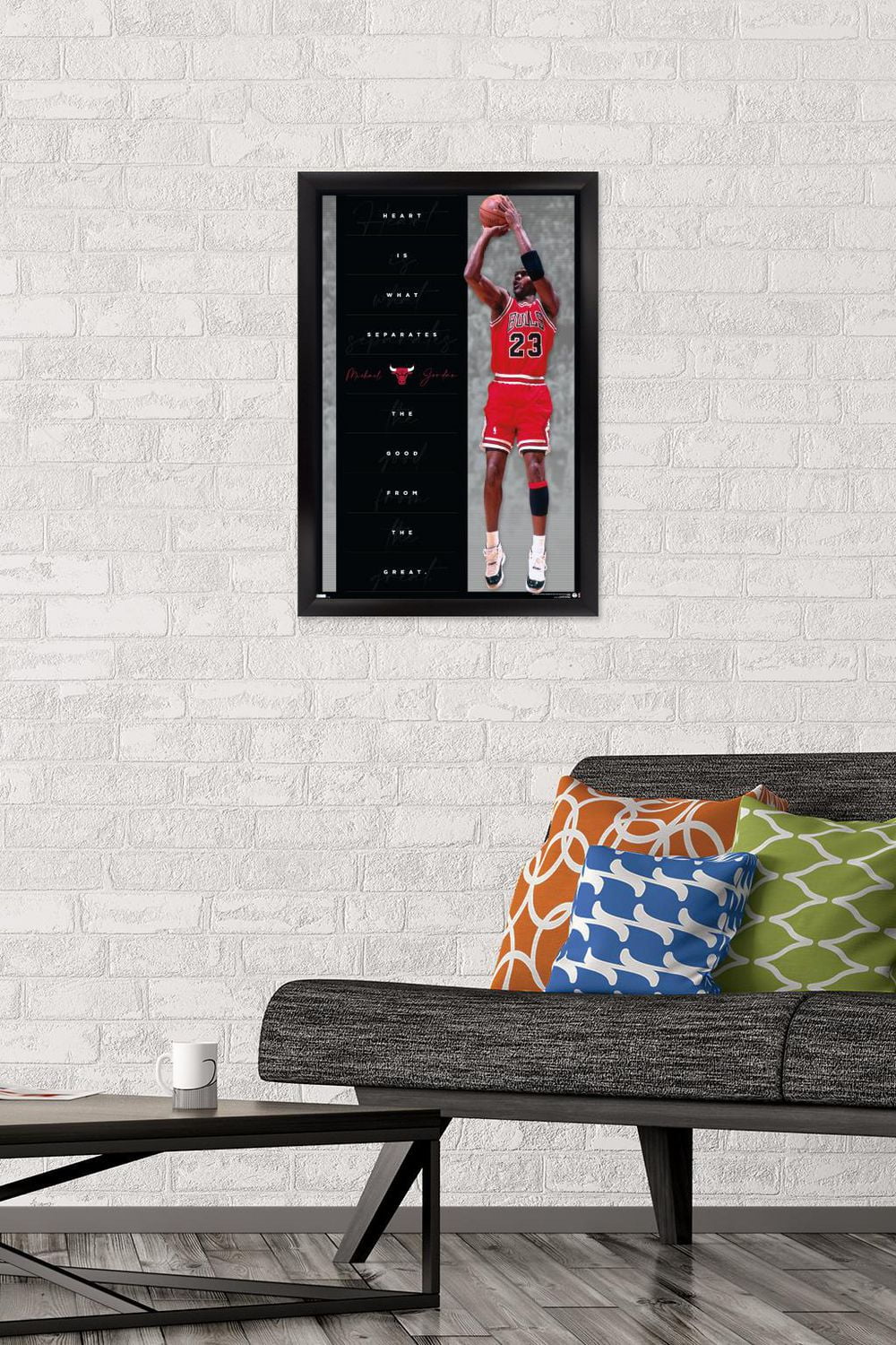 Michael Jordan - Heart Wall Poster