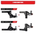 thumbnail image 4 of Adjustable Trailer Hitch Ball Mount, Tri-Ball (1-7/8" X 2" X 2-5/16"), Fits 2" Receiver, 5" Rise/Drop Hitch, Hitch For Heavy Dut ,Dependable Strength, 4 of 7