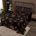 thumbnail image 2 of Erosebridal Bear Paw Print Coverlet Set Queen, Rustic Animal Bedding Set, Black Brown 3 Pieces, 2 of 5