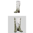 thumbnail image 4 of EGNMCR Knee High Boots Oversized Women's Fall/Winter Velvet Lining Color Matching Rectangle Toe Thick High Heels Long Chain Boots, 4 of 6