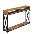 thumbnail image 3 of Convenience Concepts Tucson Deluxe 2 Tier Console Table in Tobacco Wood Finish, 3 of 5