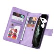 thumbnail image 5 of Case for iPhone 11 Pro Max Cover Zipper Pocket Wallet Case Magnetic Protective - Purple, 5 of 5