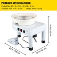 thumbnail image 2 of Electric Pottery Wheel Machine 28CM 35CM Foot Pedal W/ Shaping Tools For School Ceramic Clay Working Forming DIY Art Craft ,Long Lasting, 2 of 7
