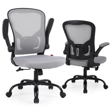 Chaise de Bureau Ergonomique avec Soutien Lombaire, Accoudoirs Rembourrés Relevables, Chaise d'Ordinateur en Maille pour Cadre, Chaise de Travail, 320 Lb