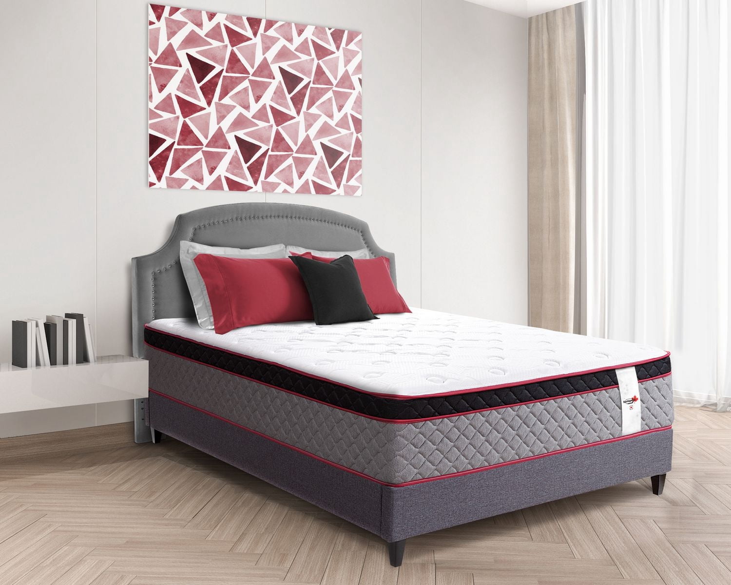 Springwall 13" En peluche Euro Top Pocket Coil Matelas (FAIT FRAIS à chaque fois) Expédié dans une boîte