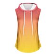 thumbnail image 3 of IROINID Hauts Sans Manches pour Femmes, Sweat à Capuche Sport Imprimé Col Rond Ample Surdimensionné Orange TTG, 3 of 3