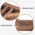 thumbnail image 3 of 2pcs Room Divider Support Feet Garden Fence Wood Garden Fencing Extendable Instant Fence Wooden Garden Trellis Stand Base Privacy Screen Holder Light Brown Light Brown Light Brown, 3 of 5