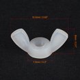 thumbnail image 2 of Unique Bargains M3 Wing Nuts Butterfly Nut Nylon  Hand Twist Tighten Fasteners White 25 Pack, 2 of 5