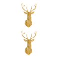 thumbnail image 3 of Decodeary Personalized Home Style With 3D Mirror Deer Wall Stickers Acrylic 3D Deer Head Mirror Wall Sticker Multifunctional gold L 2Set, 3 of 6