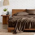 thumbnail image 2 of Bare Home Premium 1800 Collection 4-Piece Bed Sheet Set, Queen, Heathered Taupe, 2 of 7
