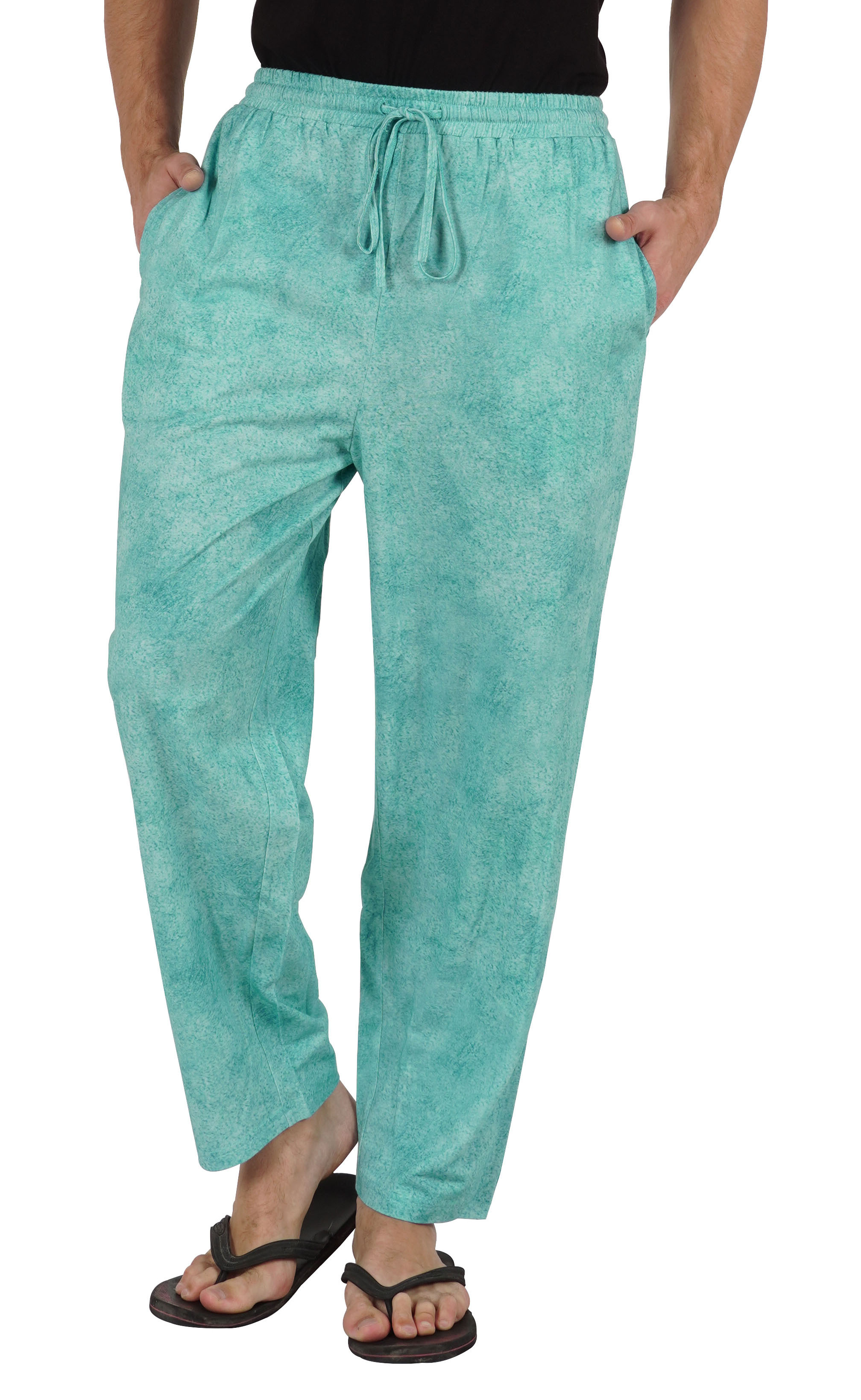 Inkmeso Pantalon de Pyjama en Coton Imprimé pour Hommes, Taille Élastique, avec Poches