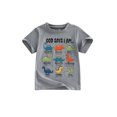 thumbnail image 1 of Argulvti T-Shirt d'Été pour Petits Garçons, Manches Courtes à la Mode, Col Rond, Imprimé de Lettres Dinosaure, 1 of 7