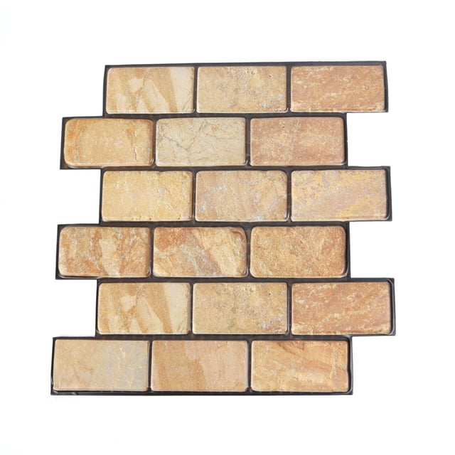 Tyeign 30x30cm 3D Tile Brick Wall Sticker Decorative Waterproof Self Adhesive, Home Wall Decor - Bathroom Kitchen Living Room