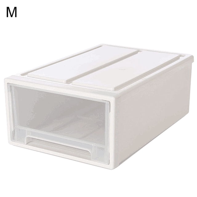 Boîte de Rangement à Tiroirs Empilable en Plastique Transparent pour la Maison, Conteneur Organisateur