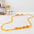 thumbnail image 4 of Assembled Rail Cars Puzzle Toy Diy Train Track Plastic Six Rails Blue Durable Three Carriages Children‘S Toys, 4 of 11