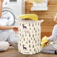 thumbnail image 5 of Hearth & Gear Patterned Linen Laundry Hamper Without Lid Large Open Top Stylish And Breathable Fabric For Bedroom Or Bathroom Easy And Durable Design Laundry Clean And Laundry Rolling Laundry with, 5 of 5