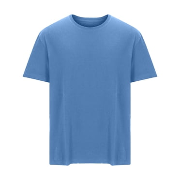 EOYWHK T-Shirt à Manches Courtes en Coton pour Hommes Grande Taille Chemise Athlétique Été Séchage Rapide Gym Entraînement Tops Liquidation Tailles L-7TG