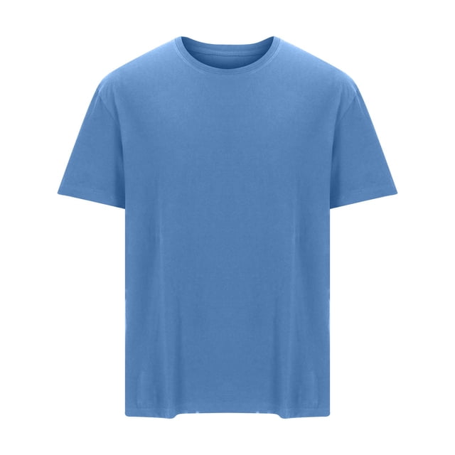 AherBiu T-Shirt pour Homme Grande Taille à Col Rond en Coton Léger Tee Confortable T-Shirts en Coton Doux