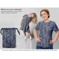 thumbnail image 5 of oneOone Georgette Viscose Medium Blue Fabric Floral Retro Craft Projects Decor Fabric Printed By The Yard 42 Inch Wide, 5 of 5