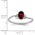 thumbnail image 2 of 925 Sterling Silver Rhodium Plated Diamond and Garnet Oval Ring, 2 of 2