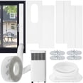 thumbnail image 1 of AMERTEER Universal Air Conditioner Kit Portable AC Window Kit with Seal Panel 5 inches Coupler Adjustable AC Vent Kit Durable PVC Air Conditioner Kit for Sliding Window, 1 of 11