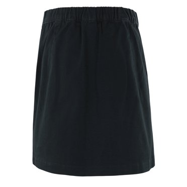 Bienzoe Jupe Plissée d'Uniforme Scolaire en Coton Extensible pour Fille Noir 4
