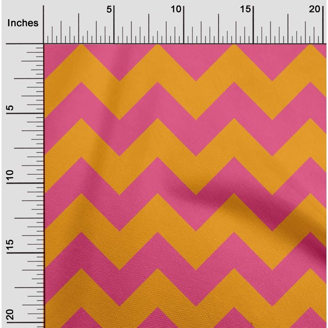 oneOone Organic Cotton Voile Fabric Chevron Geometric Decor Fabric Printed BTY 42 Inch Wide