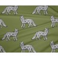 thumbnail image 4 of oneOone Polyester Lycra Fabric Fox Block Printed Craft Fabric BTY 56 Inch Wide, 4 of 4