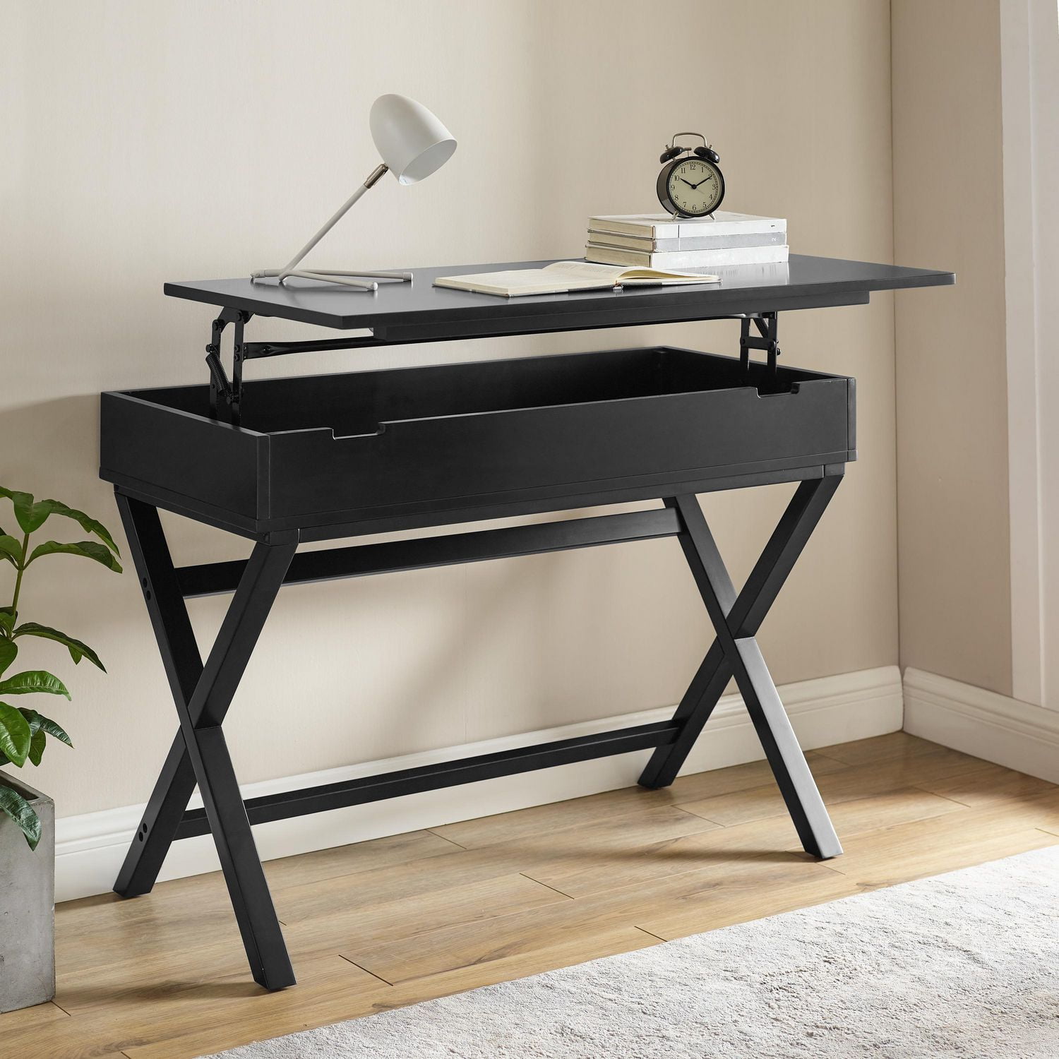 Posey Lift-Top Desk in Black