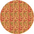 thumbnail image 1 of Ahgly Company Machine Washable Indoor Round Transitional Orange Red Orange Area Rugs, 3' Round, 1 of 7