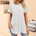 thumbnail image 1 of SMihono Hauts d'Été Décontractés pour Femmes, T-shirt Oversize à Manches Courtes et Col Rond pour Femmes 2023, 1 of 6