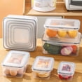 thumbnail image 4 of TIMIFISED Boîte de Conservation en Plastique, Boîte de Rangement Domestique Grande Capacité, Boîte de Rangement pour Aliments et Fruits, Ensemble de Cinq Pièces, 4 of 6