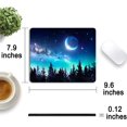 thumbnail image 2 of Space Galaxy Mouse Pad Tree Forest Moon Gaming Mousepad Non Slip Rubber Base Square Small Mouse Pads for Desk Wireless Mouse Computer Laptop Mouse Mat Desk Accessories Office Decor - Blue Black, 2 of 5