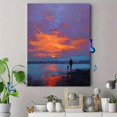 thumbnail image 4 of Qisvanset Oxford Cityscape Dramatic Sunset Canvas Print 12x16 Inch Restaurant Art, 4 of 8