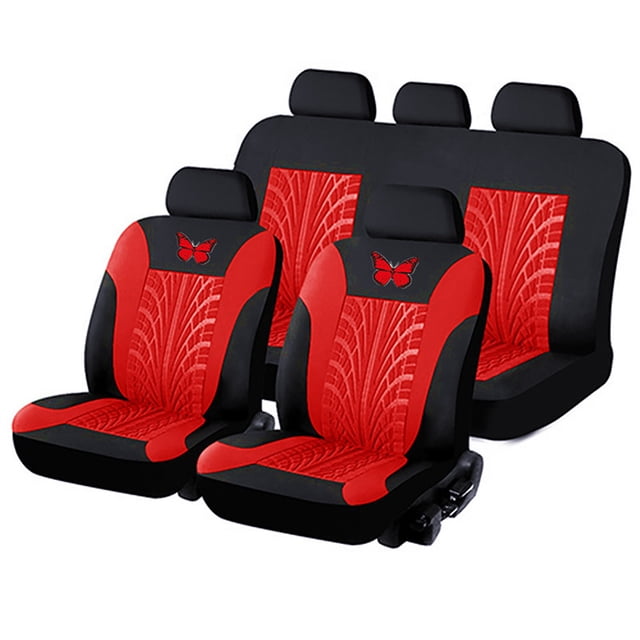 CEHVOM Full Set Of Car Seat Covers, Universal Embroidered Car Seat Cover Set Clearance