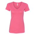 thumbnail image 1 of Next Level Womens Ideal V, XS, Hot Pink, 1 of 4