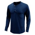 thumbnail image 1 of CEHVOM Men Long-Sleeve Beefy Muscle Basic Solid Pure Color Blouse Tee Shirt Top, 1 of 4