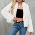 thumbnail image 2 of Tranfacy Manteaux d'Hiver pour Femmes, Manteaux en Molleton pour Femmes, Manteaux Chauds en Molleton pour Dames avec Col Rabattu pour Vêtements d'Extérieur d'Hiver Unis, 2 of 7