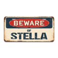 thumbnail image 1 of SignMission A-LP-04-1136 Beware of Stella Aluminum License Plate, 1 of 1