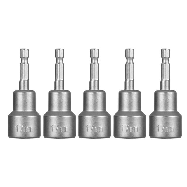 Youkk 5 Pieces Nut Driver Home Garage Shank Bit Electric Pneumatic Screwdriver Impact Drivers Bits Carpenter Tools 17x65mm