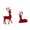 Red, variant on GROWTH TANK 1 Pair Reindeers Deer Figurines Handicraft Tabletop Ornament for Bookshelves Red