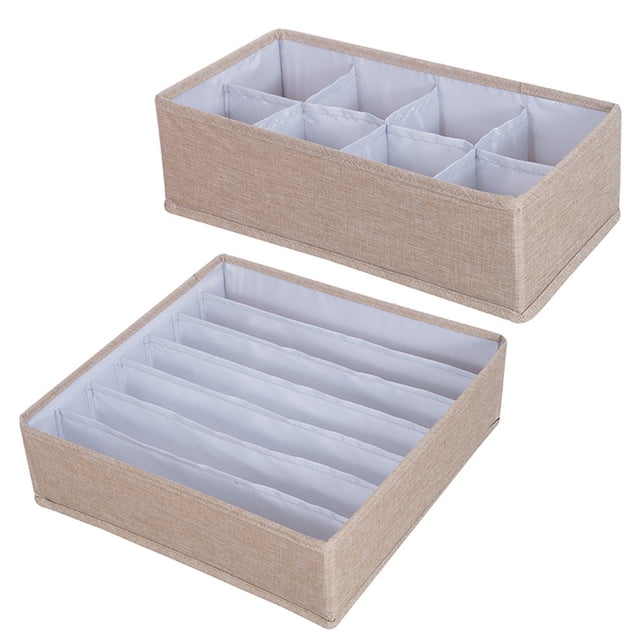 Underwear Organizer Divider Foldable: Large Socks Drawer Organizer Storage Box