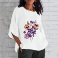 thumbnail image 1 of Blouses pour Femmes, Mode Décontractée Alzheimer Manches 3/4 Imprimé Coton Ample, 1 of 4