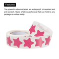 thumbnail image 3 of Unique Bargains Star Stickers 1 Inch 1 Roll DIY Adhesive PVC Labels Notes, Greeting Cards, Gift Boxes, 500 Count/Roll Pink, 3 of 7
