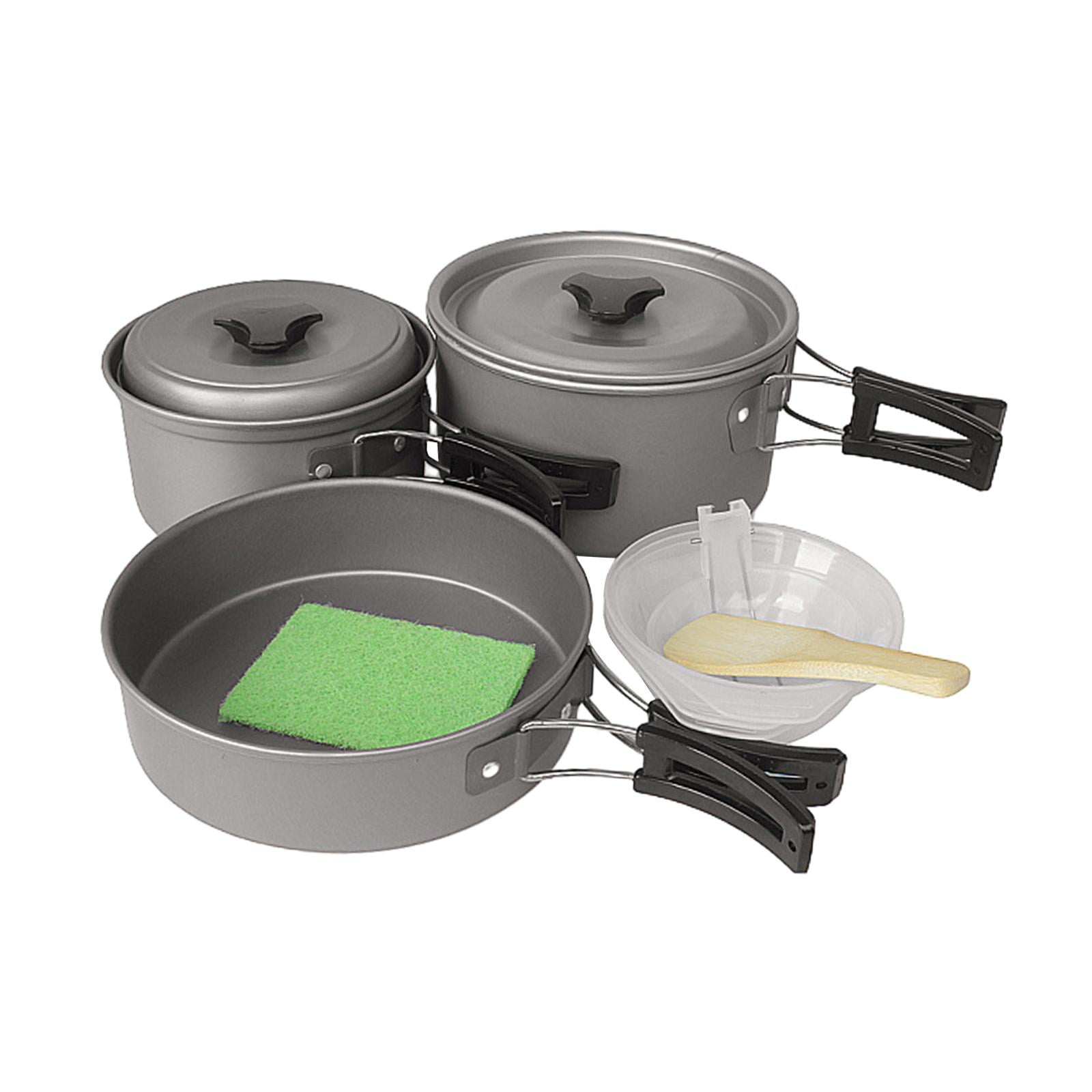 Yingyy Camping Cookware Set For Campfire Pot Frying Pan,1 Medium And Pan For Camp Backpacking Equipment