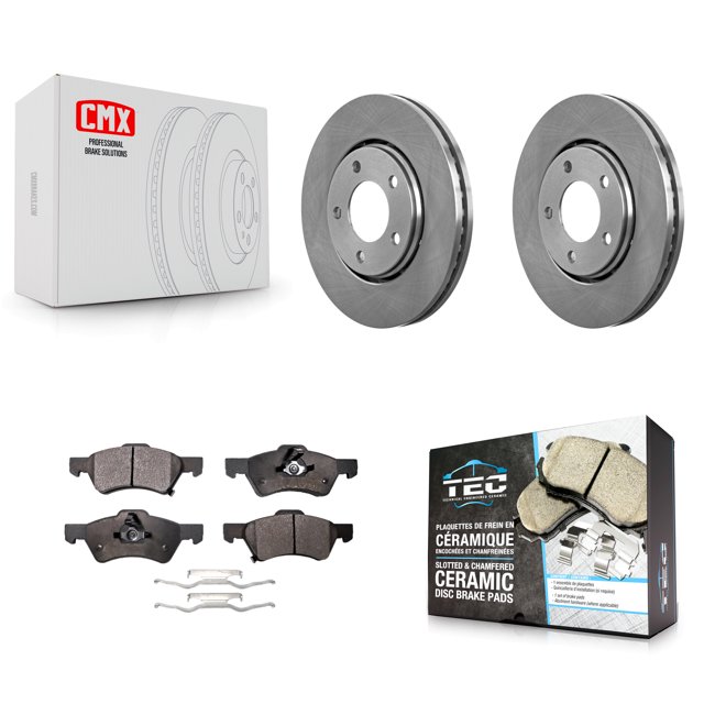 Transit Auto Front Disc Brake Rotors and Ceramic Pads Kit for Car Dodge Caravan Chrysler Voyager K8T-100209
