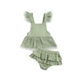 thumbnail image 1 of Honganda Ensemble Robe Bébé Fille, Ourlet en Dentelle Décor Jupe à Volants et Shorts, 1 of 9