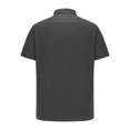 thumbnail image 4 of Chemises pour Hommes, Mode Homme Décontractée Couleur Unie Manches Courtes Col Rabattu Blouse Chemise, 4 of 5