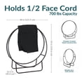 thumbnail image 3 of Sunnydaze Outdoor Heavy-Duty Steel Firewood Log Hoop Storage Rack with Weather-Resistant PVC Log Hoop Cover - 48" - Black, 3 of 10