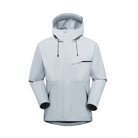 Manteau de Pluie pour Femmes Imperméable avec Capuche Coupe-Vent Chaud Mode Uni à Manches Longues Veste Décontractée d'Extérieur Coupe-Vent à Capuche Imperméable Coquille Souple avec Poches à Glissière Manteau de Randonnée Léger